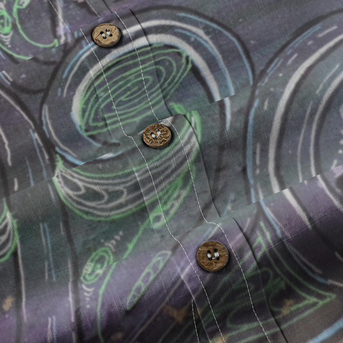 AHI KOMAU - Mana Tane Stylish Cotton Shirt with plain sleeves and collar