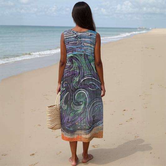 Ahi Komau Mana Wahine Collection - Slub Cotton Dress
