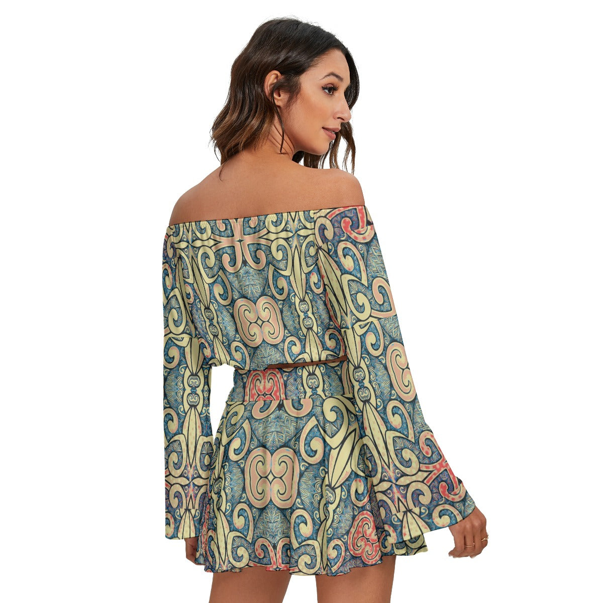 YGO Effect - Women's Off-shoulder Top and Skirt Set