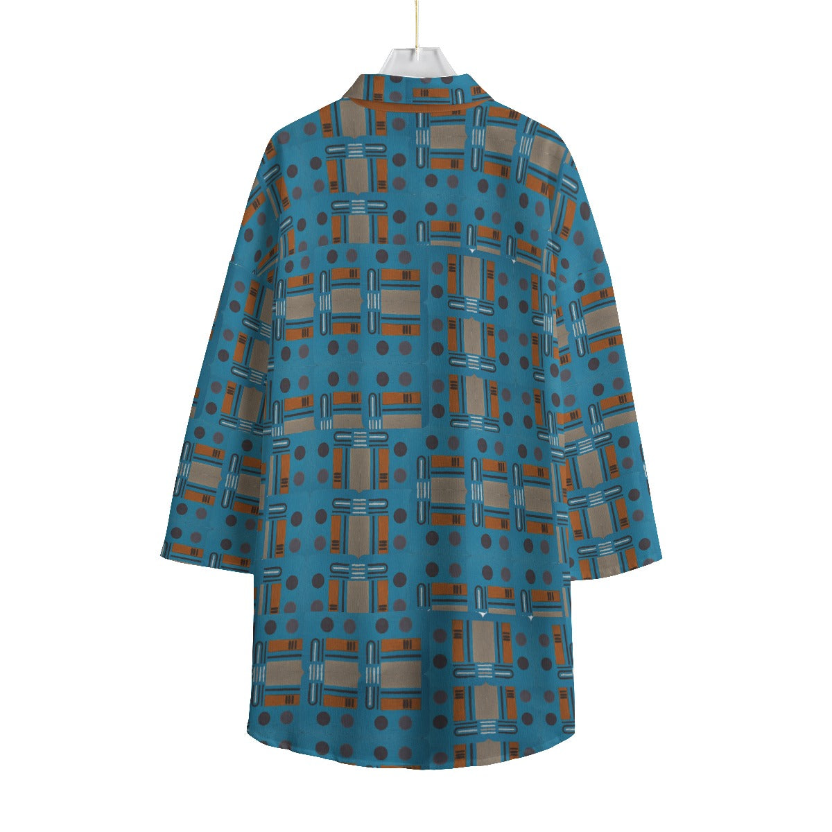 Domino Effect 1 - Women's Chiffon Shirt with Elbow Sleeves