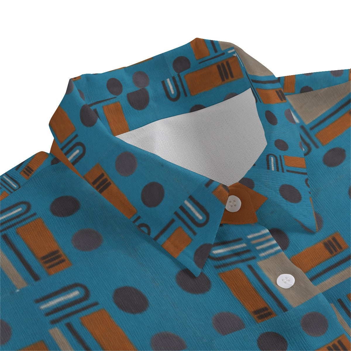 Domino Effect 1 - Women's Chiffon Shirt with Elbow Sleeves