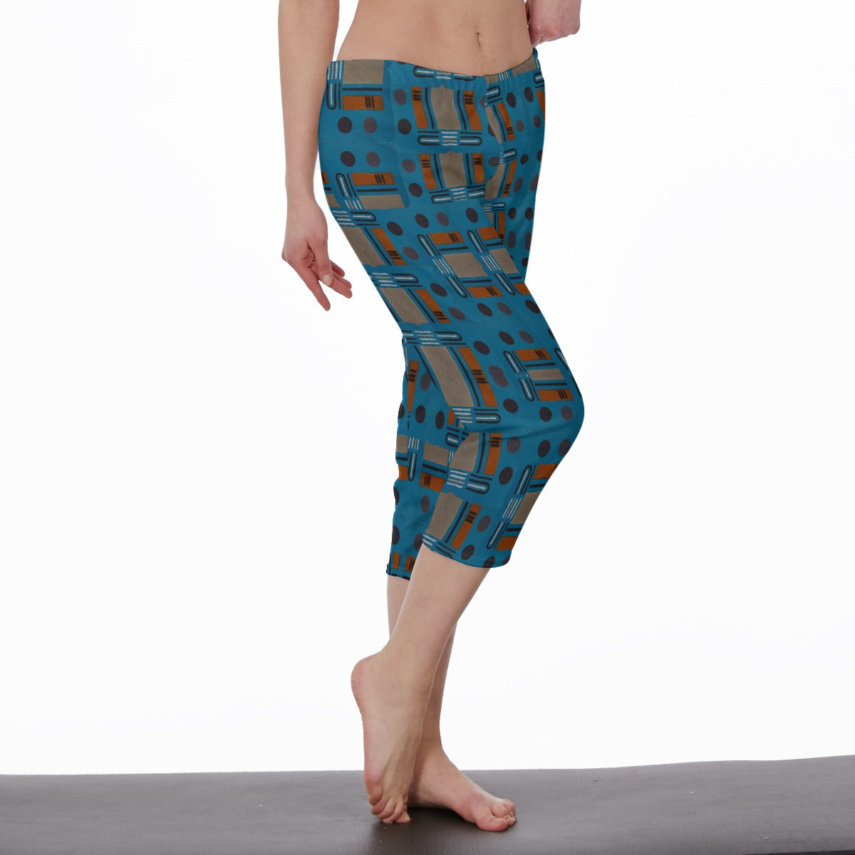 Domino Effect 2 - Women's Wide Waist Cropped Trousers