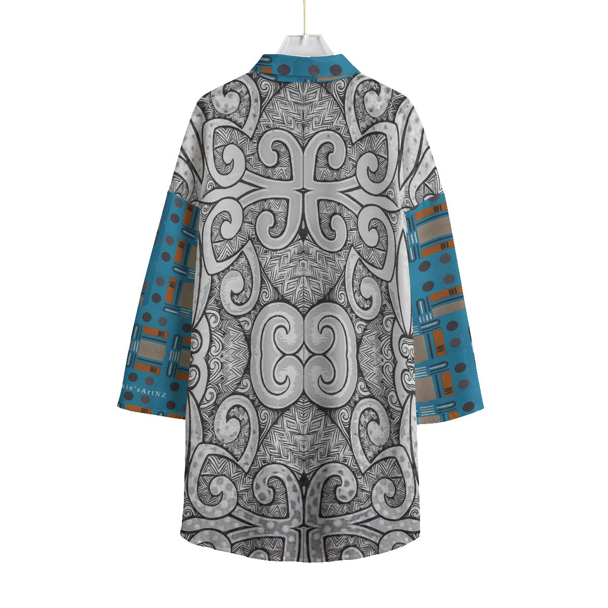 Domino Effect 1 - Women's Chiffon Shirt With Elbow Sleeve