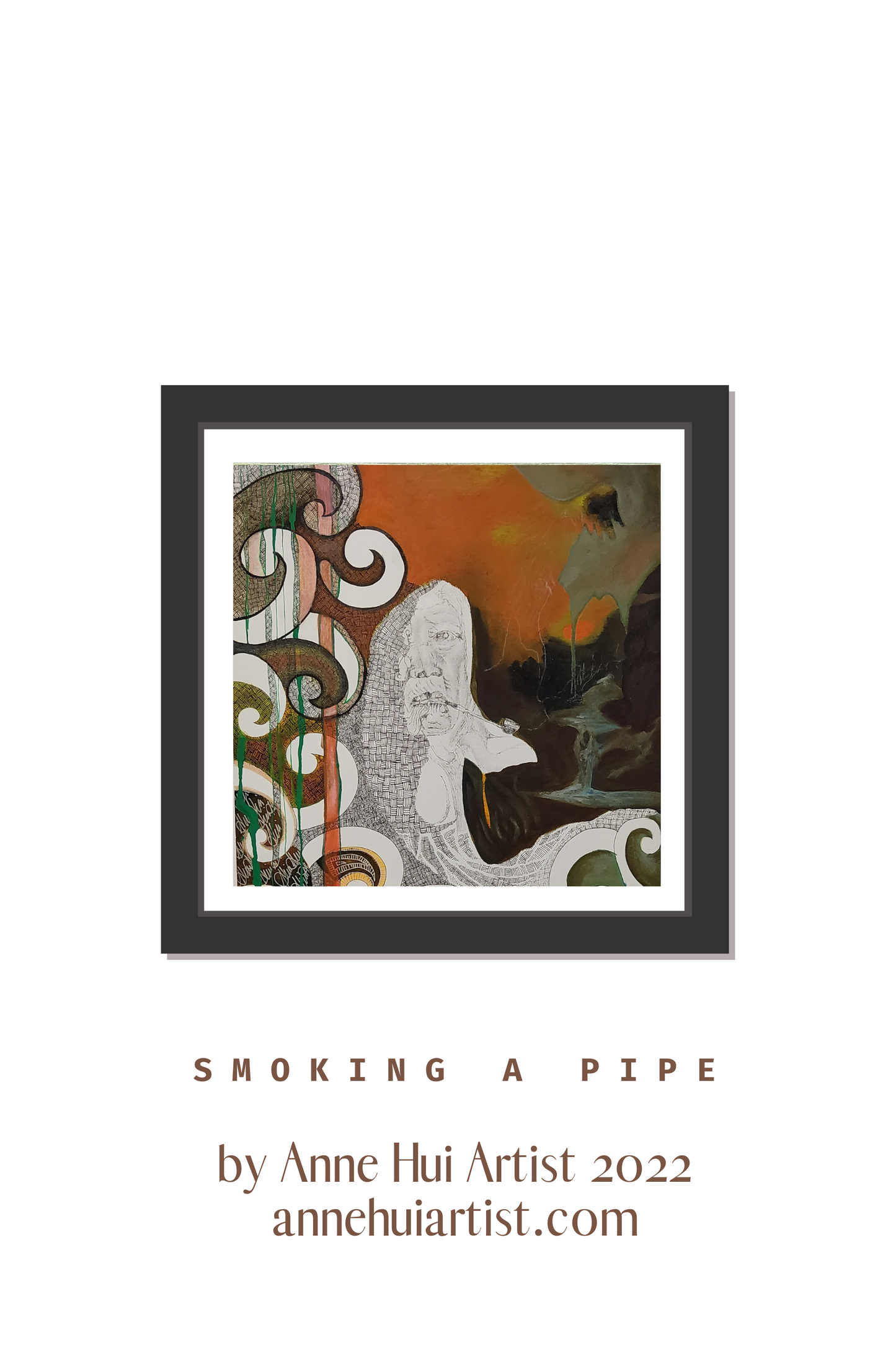 AHA PRINTS #23 - Smoking a Pipe