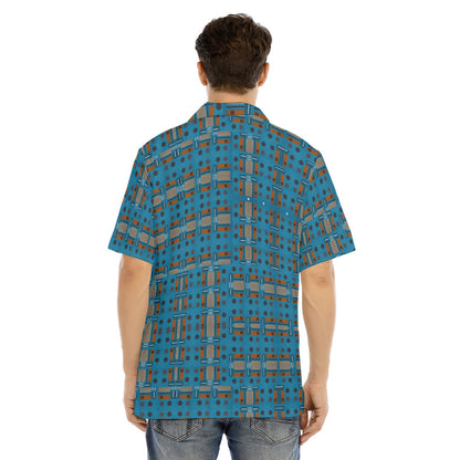 Domino Effect 1 - Men's Hawaiian Shirt With Button Closure