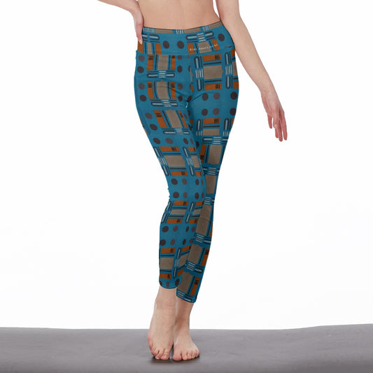 Domino Effect 2 - Women's High Waist Leggings | Side Stitch Closure